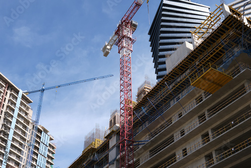 Construction of a new modern residential complex.