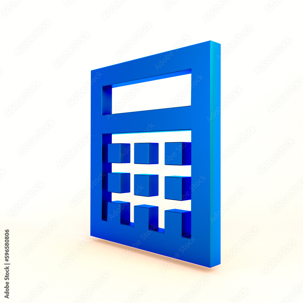Calculator Right Side In White Background Calculator Right Side In White Background