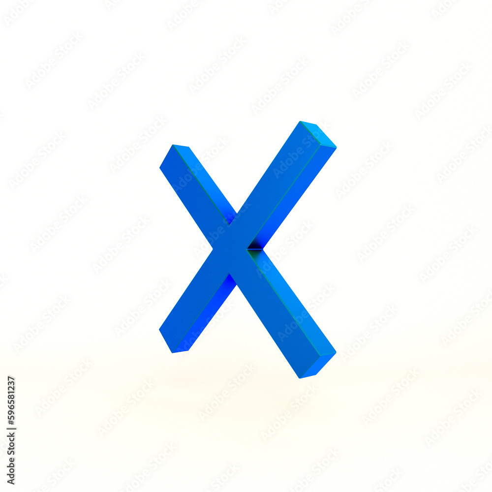 Obraz premium Cancel Sign Right Side In White Background