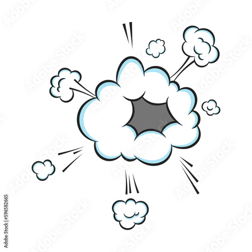Fart smoke smelling cloud pop art comic book cartoon flat style design vector illustration. Bad stink or toxic fart aroma cartoon smoke cloud isolated on white background.