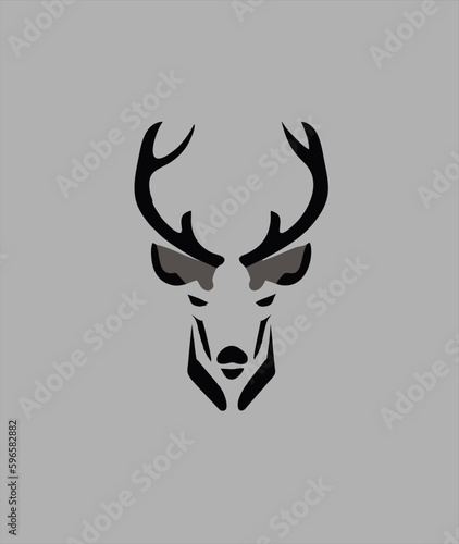 Wallpaper Mural deer head vector design silhouette deer animal vector inspiration template icon Torontodigital.ca