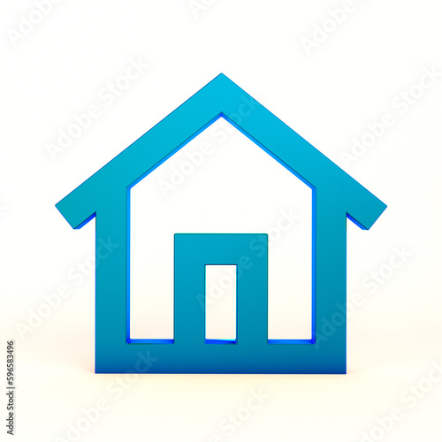 Home Sign Icon Front Side In White Background