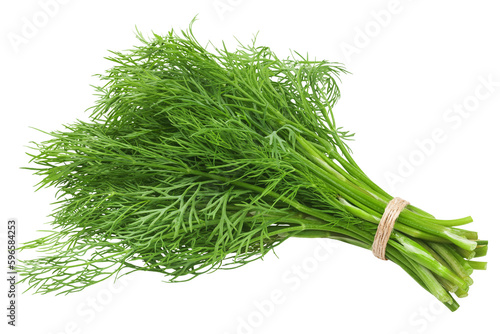Fototapeta Dill isolated on white background, full depth of field