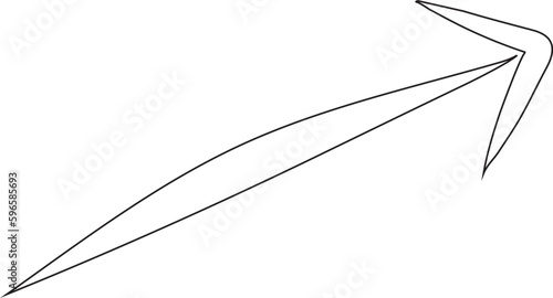 Set of black hand drawing arrows doodle. Arrow elements. line art vector illustration icon. Simple arrows isolated on white background.