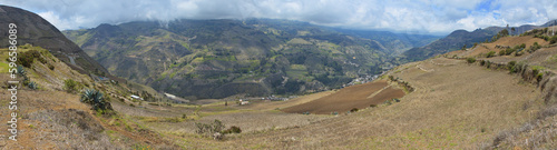 Landscape at the road Panamericana at Alausi, Chimborazo Province, Ecuador, South America 