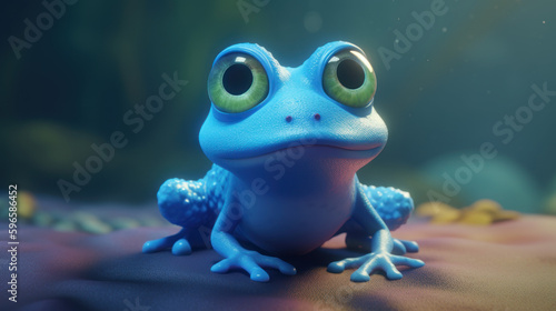 Cute Little Frog made with Generative AI Technology