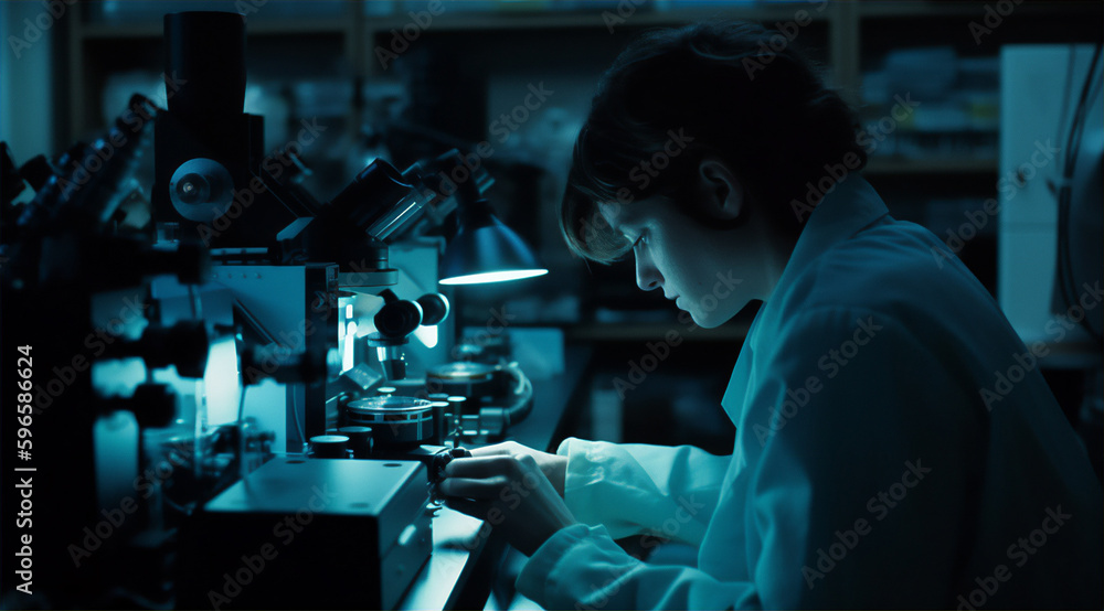 Scientist conducting research in a laboratory. A.I Generated Scientist conducting research in a laboratory. A.I Generated