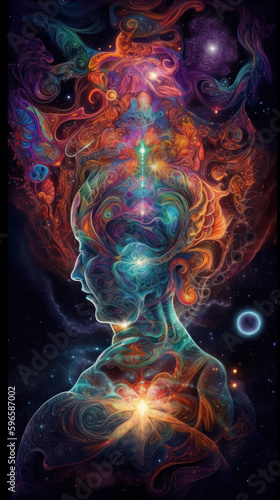 Trippy Spiritual Poster made with Generative AI Technology