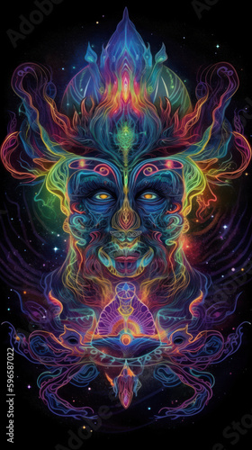 Abstract Spiritual Background made with Generative AI Technology