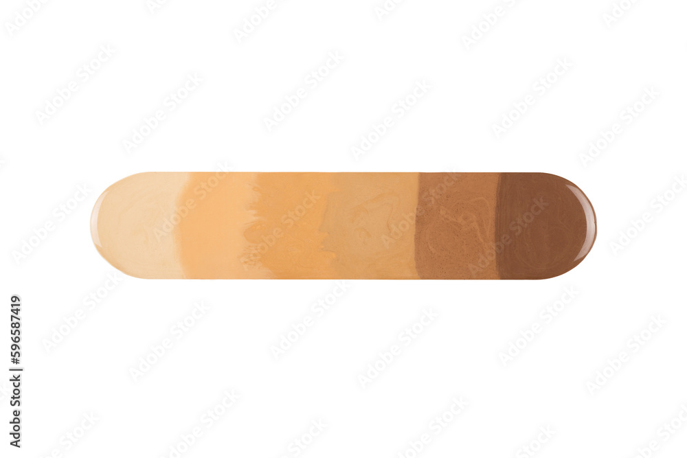 Diverse skin tone makeup foundation round drops. Isolated, cut out. Diverse skin tone makeup foundation round drops. Isolated, cut out.