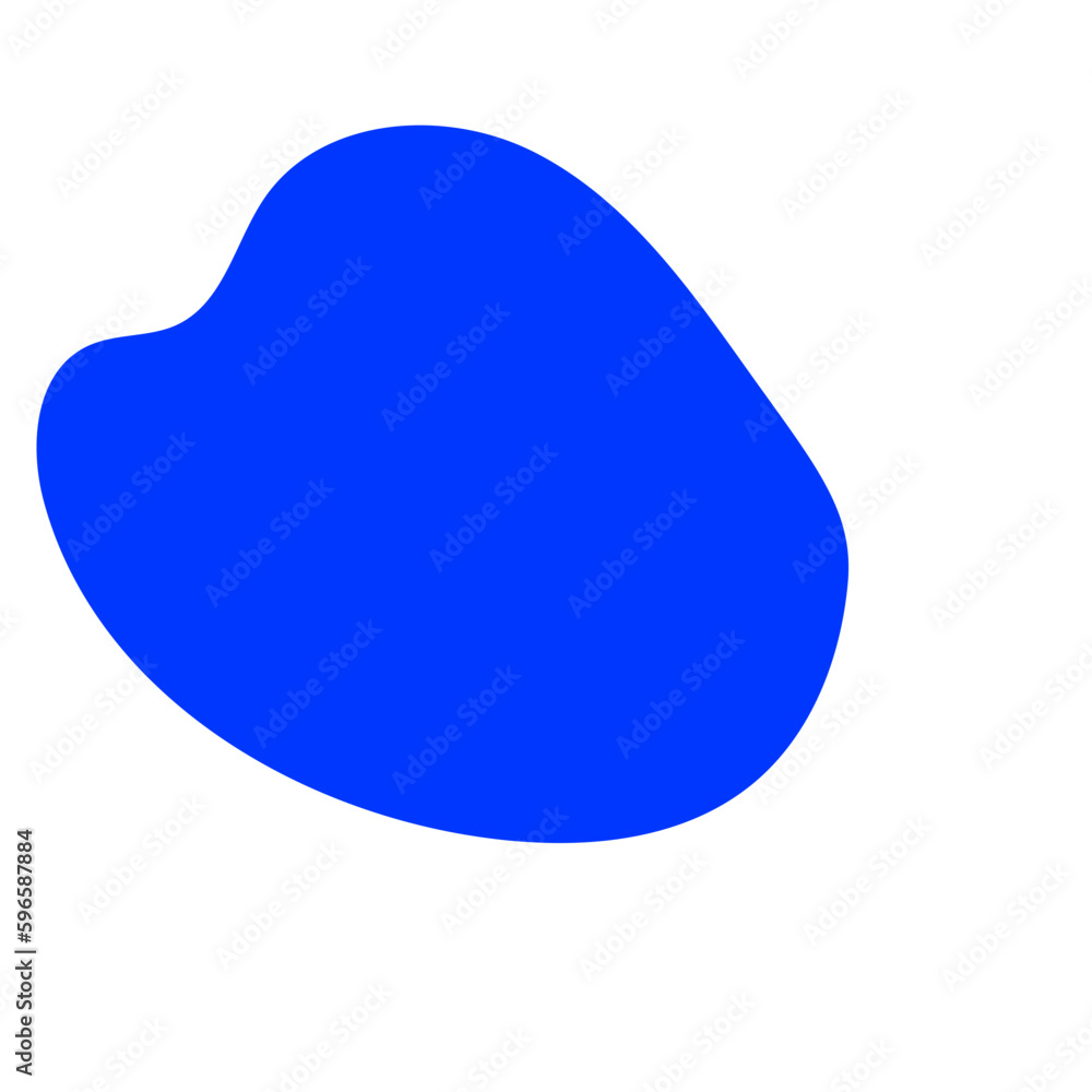 Blue Blob Abstract Shapes 