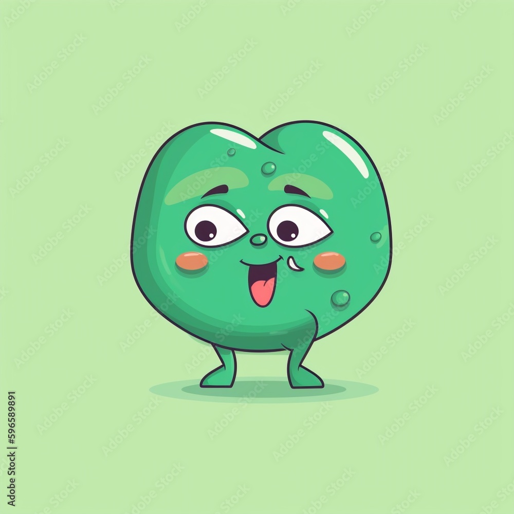 Cartoon liver with lobes and gallbladder Cartoon liver with lobes and gallbladder