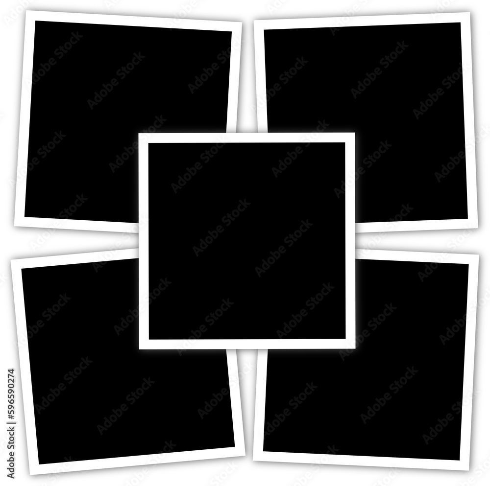 Set of Isolated Square Photo Frames Set of Isolated Square Photo Frames
