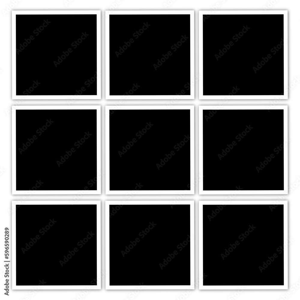 Set of Isolated Square Photo Frames Set of Isolated Square Photo Frames