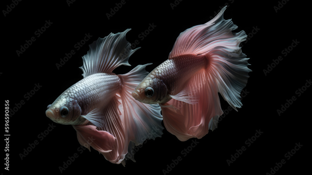 8k, realistic photo, high detailed, macro view, beautiful betta fish with pink white blue orange red gold green colours, underwater photography isolated on black background. Generative ai
8k, realistic photo, high detailed, macro view, beautiful betta fish with pink white blue orange red gold green colours, underwater photography isolated on black background. Generative ai