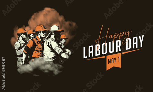 Happy International Labour day. Vector Illustration.