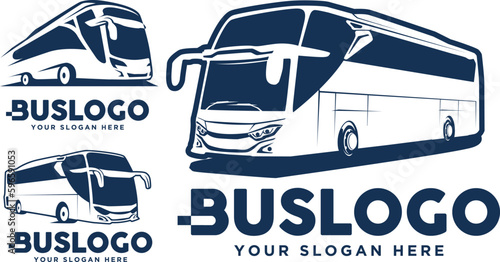 logo bus vector modern transportation