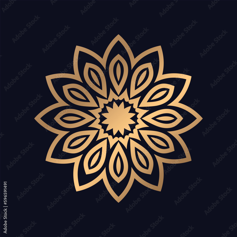 Abstract mandala background with golden arabesque pattern Arabic Islamic east style Abstract mandala background with golden arabesque pattern Arabic Islamic east style