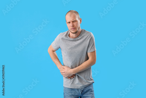 Young man with appendicitis...