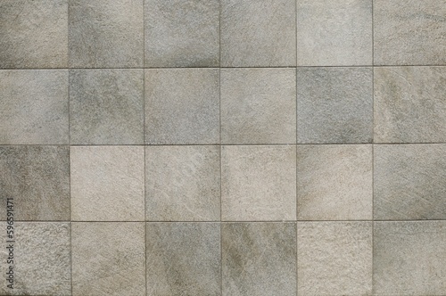 Wallpaper Mural Elegant gray greenish tiles square shape for exterior or interior wall. Background and texture Torontodigital.ca