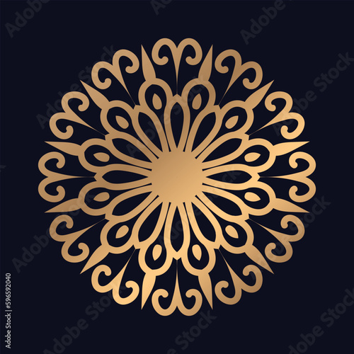 Premium mandala background with golden arabesque pattern Arabic Islamic east style