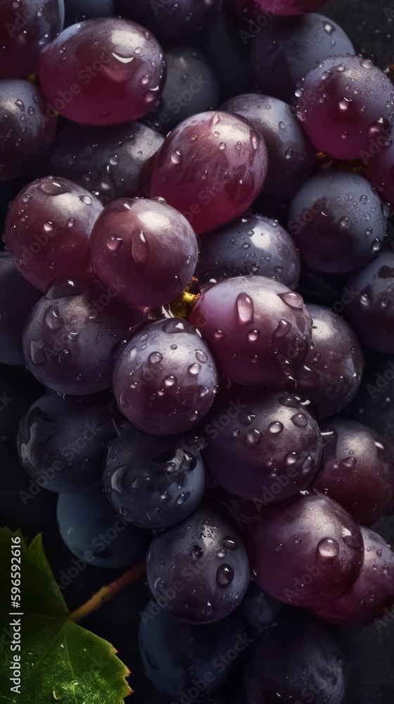 Fresh grape background with water droplets Fresh grape background with water droplets
