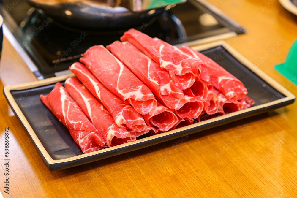 South Korea Shabu Shabu beef meat