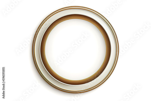 round frame is isolated on a white background. AI generation