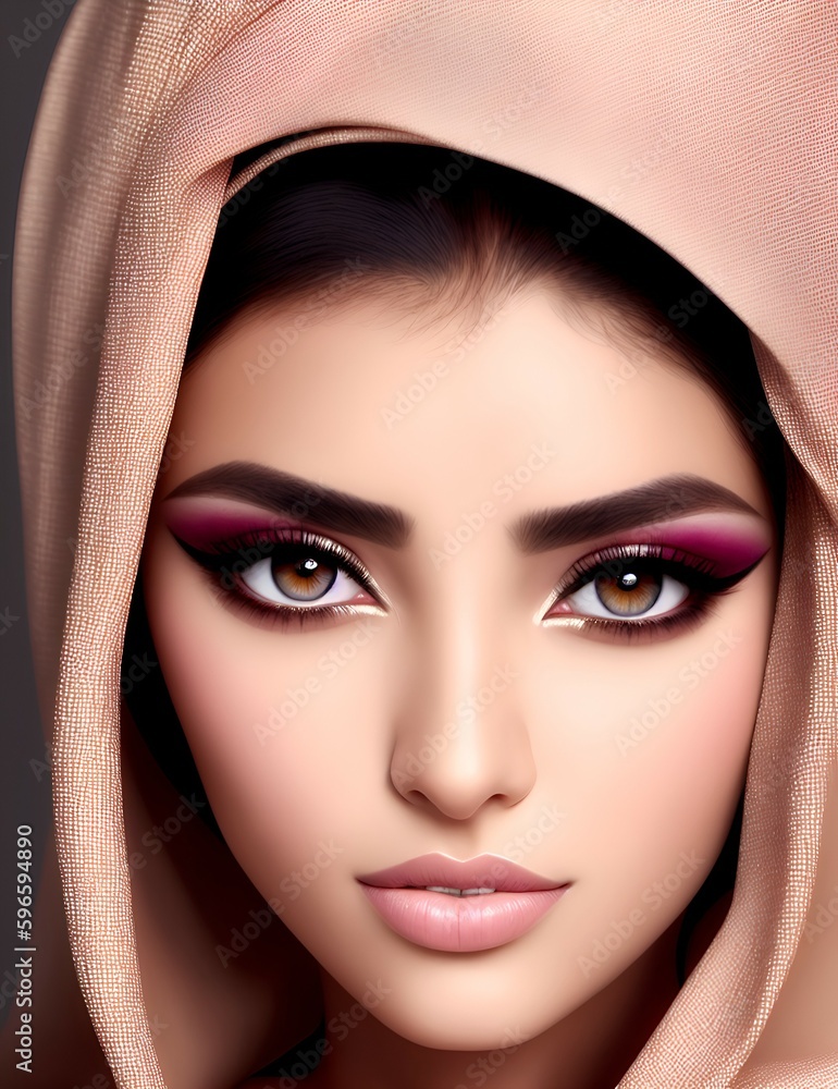 Portrait of young beautiful woman. Digitally AI generated image. Portrait of young beautiful woman. Digitally AI generated image.
