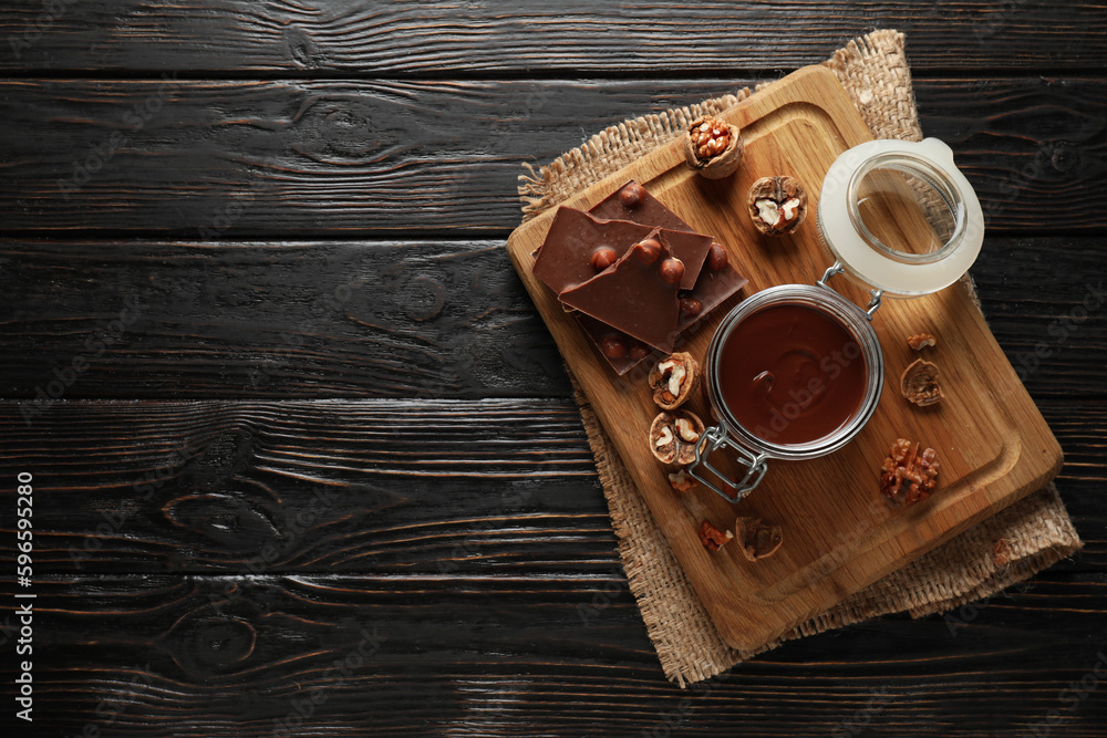 Tasty and delicious sweet food concept - chocolate paste Tasty and delicious sweet food concept - chocolate paste