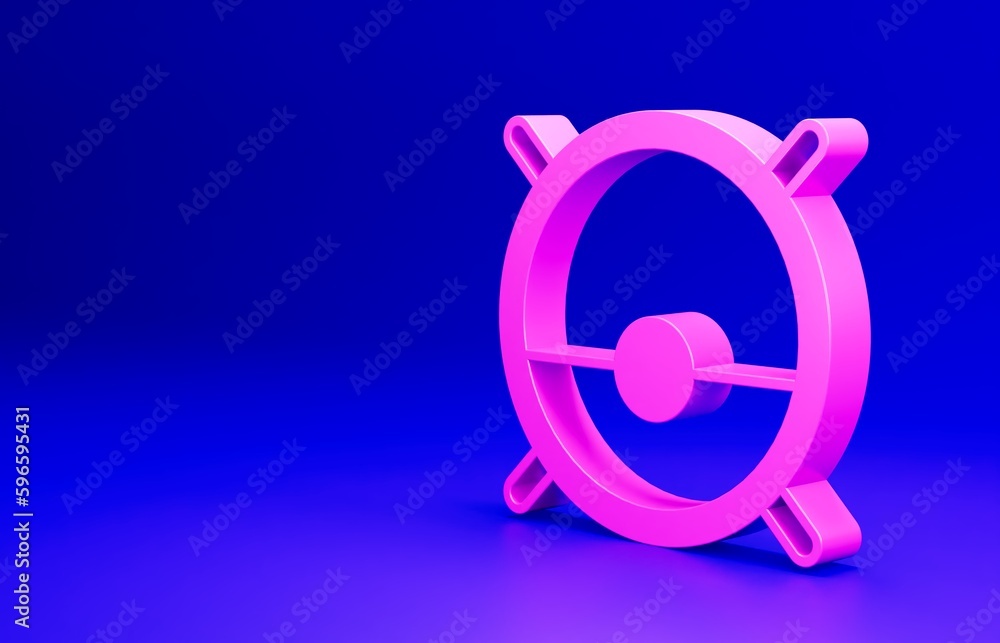 Pink Robot vacuum cleaner icon isolated on blue background. Home smart appliance for automatic vacuuming, digital device for house cleaning. Minimalism concept. 3D render illustration Pink Robot vacuum cleaner icon isolated on blue background. Home smart appliance for automatic vacuuming, digital device for house cleaning. Minimalism concept. 3D render illustration