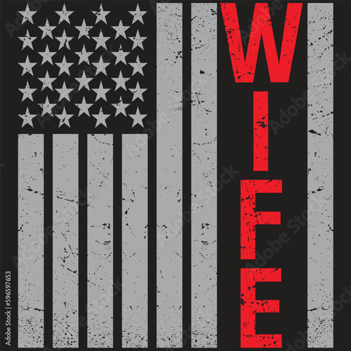 USA Flag Wife