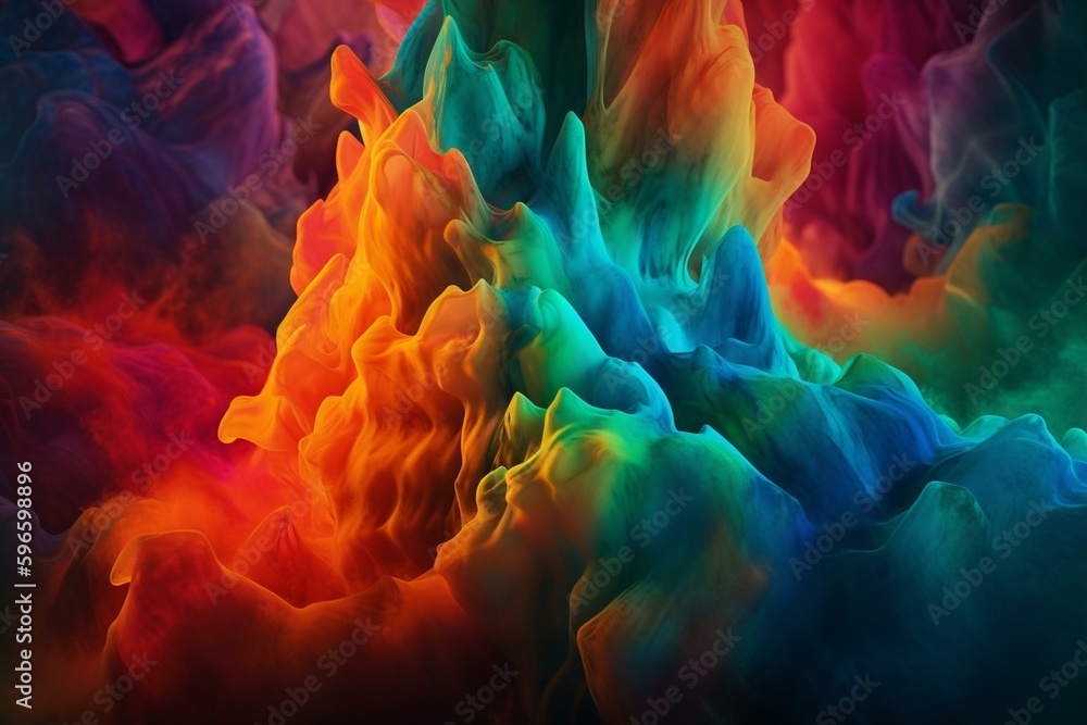 Colorful fantasy gradient background material. Texture. Generative AI