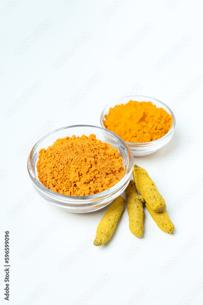 Fragrant seasoning - turmeric, one of the main ingredients in Indian curry Fragrant seasoning - turmeric, one of the main ingredients in Indian curry