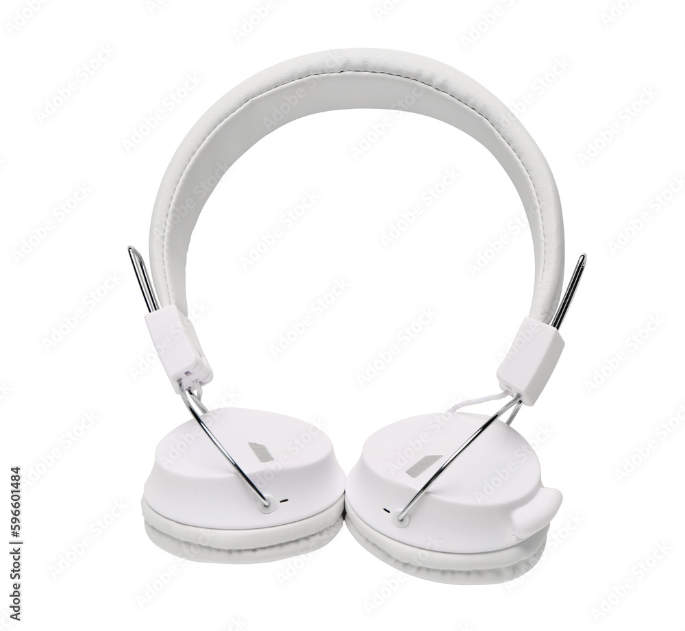 Modern headphones on white background Modern headphones on white background