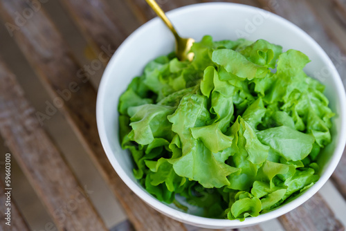 Lettuce is a plant that is commonly consumed fresh, eaten with salads and used to decorate dishes.