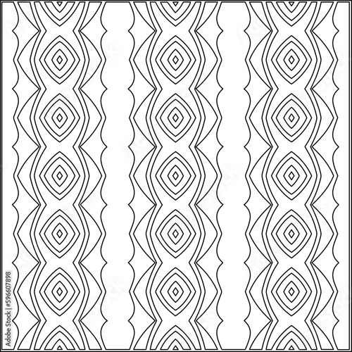  Modern stylish texture. Composition from regularly repeating geometrical element. Black and white pattern for web page, textures, card, poster, fabric, textile.. Vector illustrations.