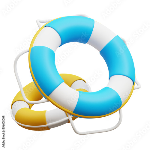 Obraz na plátně 3D Lifebuoy