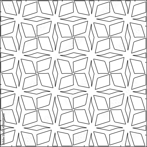  Modern stylish texture. Composition from regularly repeating geometrical element. Black and white pattern for web page, textures, card, poster, fabric, textile.. Vector illustrations.