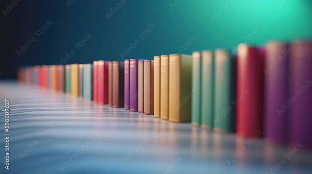 Minimal scene with books on colorful background Minimal scene with books on colorful background