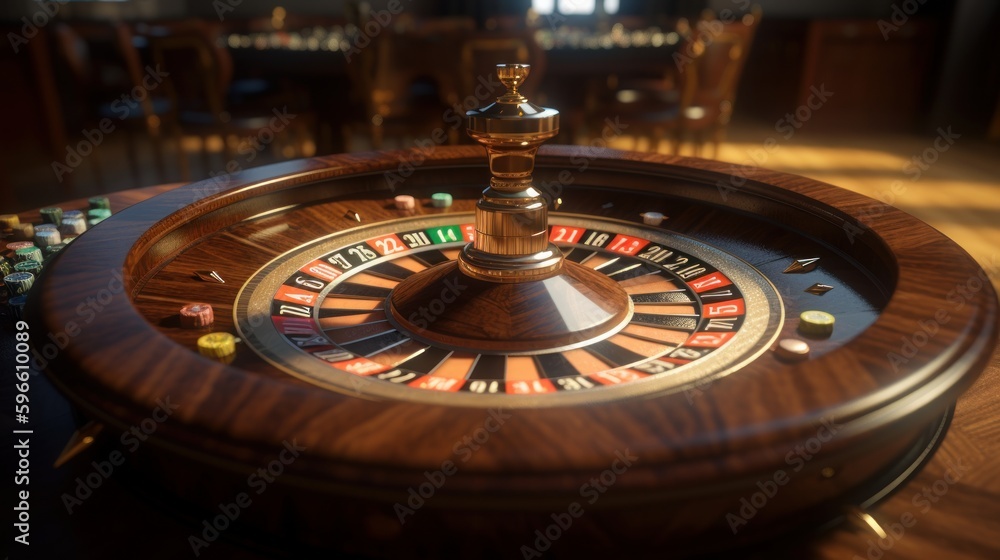 casino roulette close-up, generative ai casino roulette close-up, generative ai