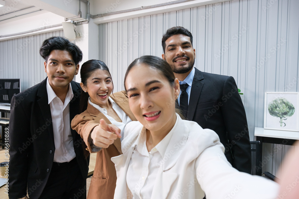 Obraz premium Business people working and meeting in the office.