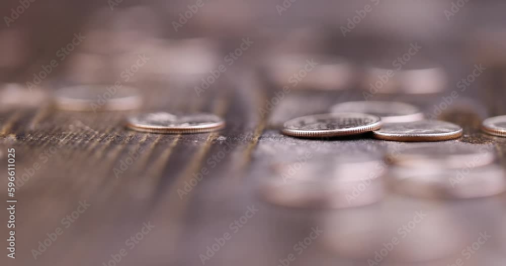 old American quarter dollar coins, close-up of old twenty-five cent coins old American quarter dollar coins, close-up of old twenty-five cent coins
