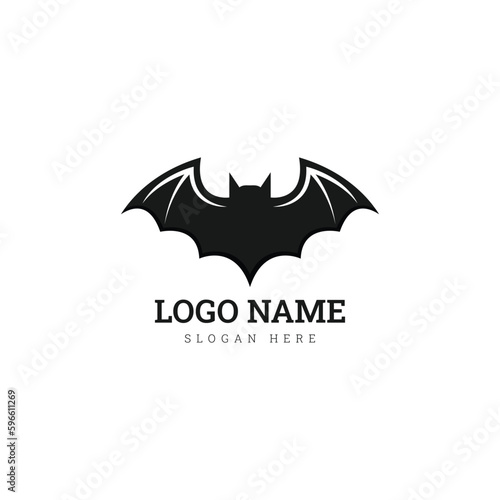Bat logo animal and vector, wings, black, halloween, vampire, gothic, and illustration