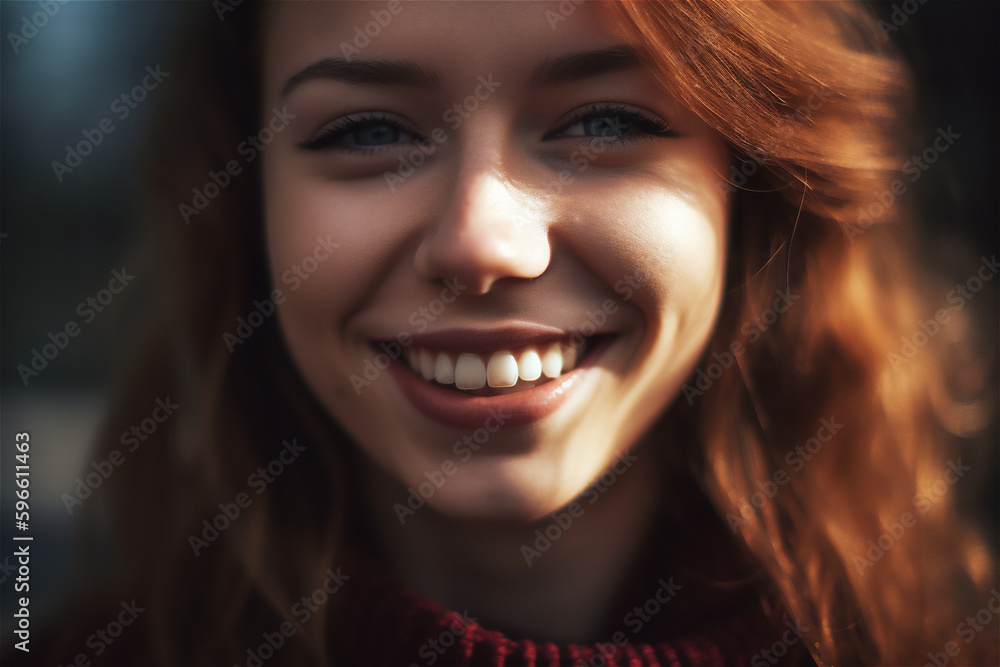 caucasian woman smiling, generative ai caucasian woman smiling, generative ai