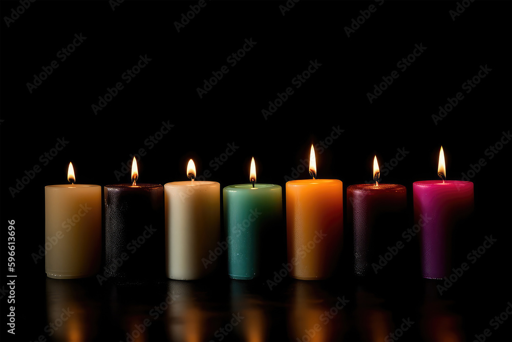 candles in a row candles in a row