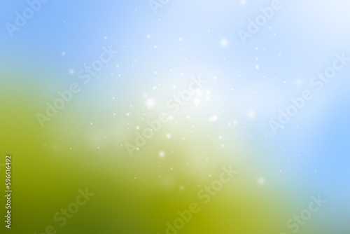 Abstract background of sky and greenery in soft pastel colors © kulkann