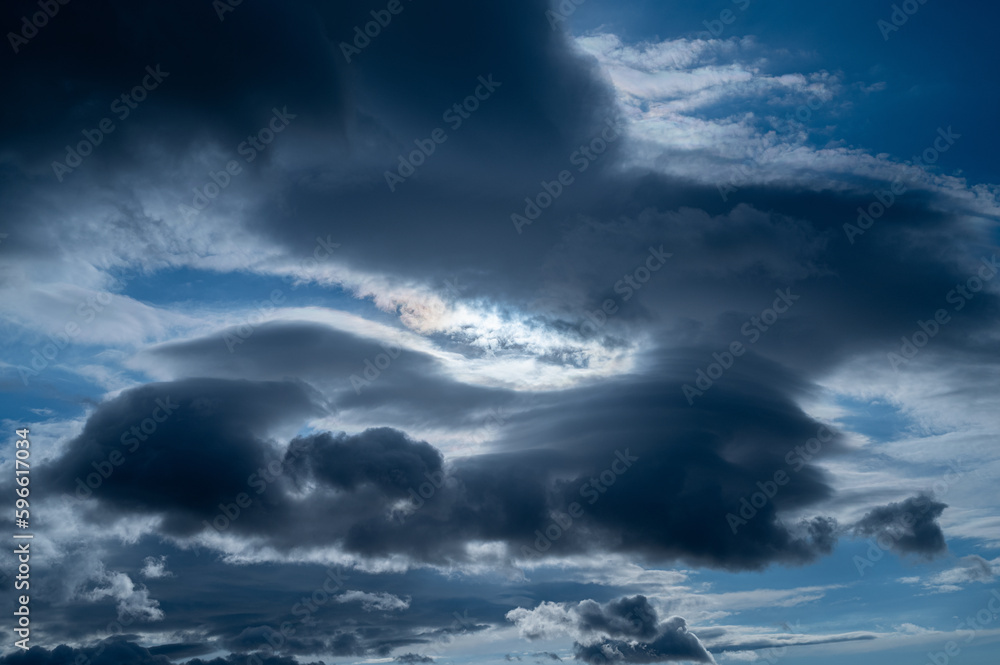 Dark sky with stromy clouds. Nature background. Dark sky with stromy clouds. Nature background.