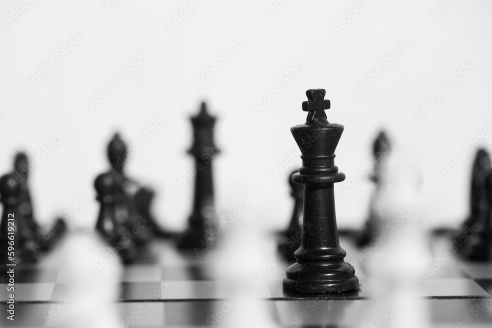 chess pieces on the board