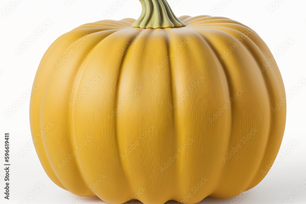 Pumpkin isolated on a white background. created with generative AI Pumpkin isolated on a white background. created with generative AI